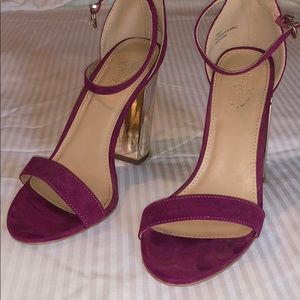 Charlotte Russe Magenta Ankle Strap Sandal